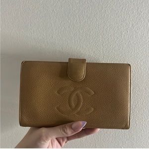 Chanel tan wallet